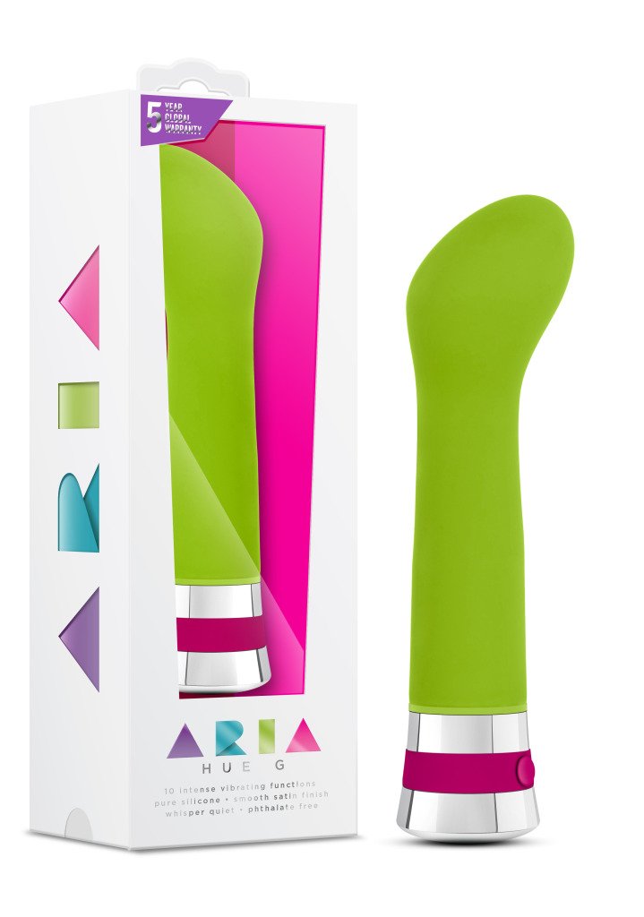 (D) Aria Hue G Lime Green Vibrator