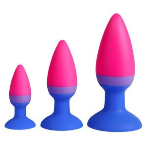 Butt Plug Trainer Kit Pack of 3 Silicone Anal Plugs Training Set with Strong Suction Cup Anal Sex Toy for Beginner Men Women