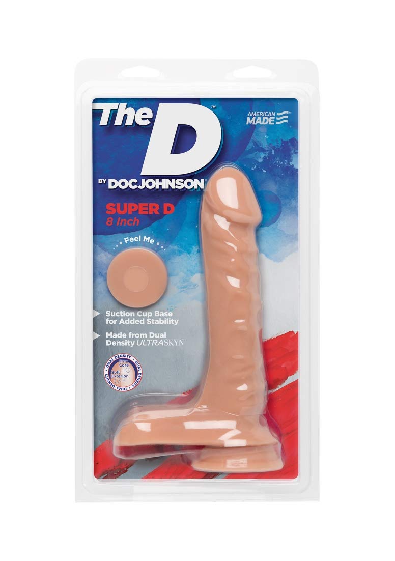 The D Super D 8 W/Balls Vanilla Beige Dildo ''