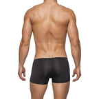 Male Power Seamless Sleek Short W/ Sheer Pouch-Black Medium-Boxed