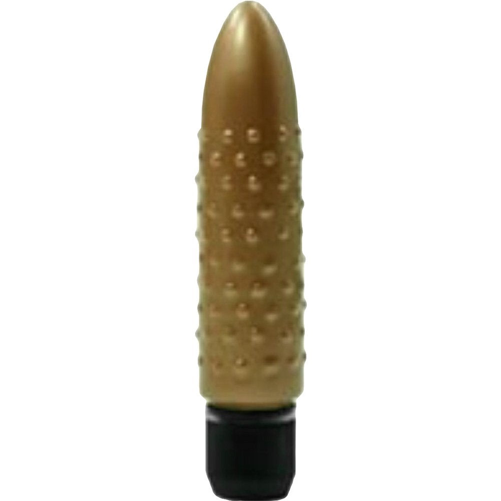 Golden Triangle Pearl Shines Waterproof Massager, 5'', Bumpy, Brown