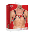 Ouch Chest Bulldog Harness - S/M - Red