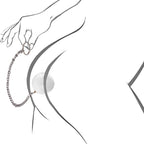 Anal Ball Plugs Large Glass Butt Plugs with Metal Safety Chain Anus Dilator Anal Sex Toys for Advanced Women Men (M)