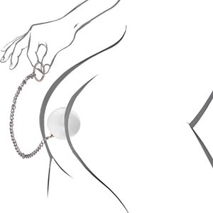 Anal Ball Plugs Large Glass Butt Plugs with Metal Safety Chain Anus Dilator Anal Sex Toys for Advanced Women Men (M)