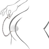 Anal Ball Plugs Large Glass Butt Plugs with Metal Safety Chain Anus Dilator Anal Sex Toys for Advanced Women Men (M)