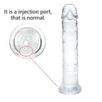7 Inch Small Realistic Dildo, Soft Lifelike Beginner Sex Toy Thin Penis Clear with Strong Suction Cup for Womens/Men/Gay,Adult L