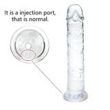 7 Inch Small Realistic Dildo, Soft Lifelike Beginner Sex Toy Thin Penis Clear with Strong Suction Cup for Womens/Men/Gay,Adult L