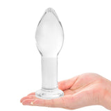 Epichao Huge Head Glass Butt Plug Crystal Anal Plug Bum Plug Bomb Plug Anal Trainer Anal Expander Training Sex Toy (M)