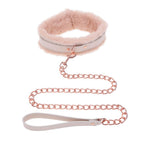 Peaches N Creame Fur Collar & Leash