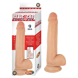 Realcocks Sliders 9In Moveable Skin Flsh