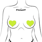 Pastease Hearts Glow In The Dark Neon Yellow
