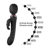 Super Quiet Motor Rabbit G Spot Dildo Vibrator with 10 Vibration Modes, Silicone Clitoral Stimulator Adult Sex Toy for Women Cou
