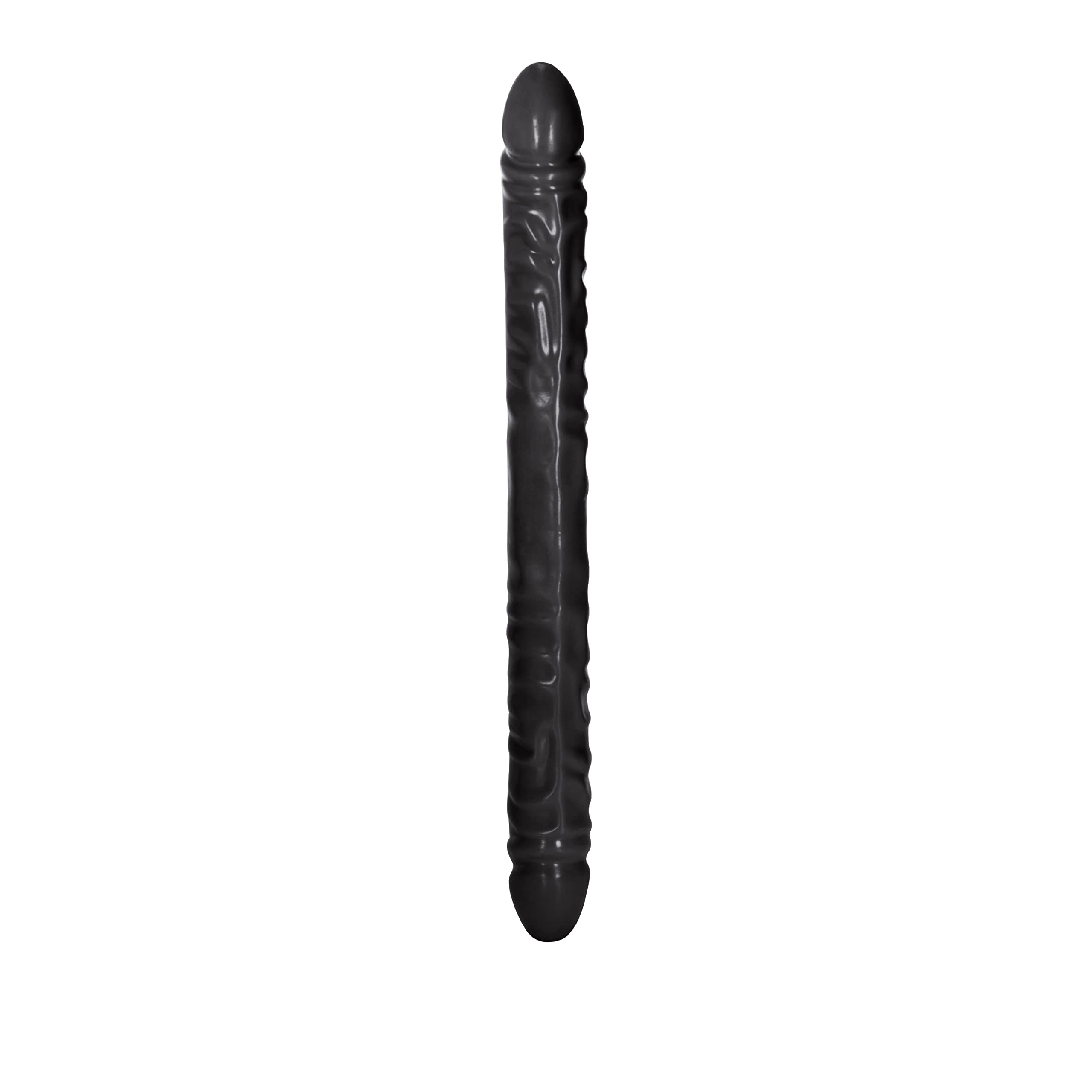 California Exotics Veined Double Dildo, Black, 18 Inches