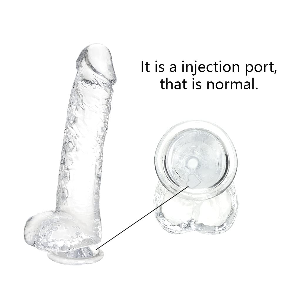 Small Realistic Clear 6 Inch Cute Dildo,Adult Sex Toy With Suction Cup Dildo, Suitable For Beginner Women/Men/Gay With Thin And