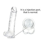 Small Realistic Clear 6 Inch Cute Dildo,Adult Sex Toy With Suction Cup Dildo, Suitable For Beginner Women/Men/Gay With Thin And