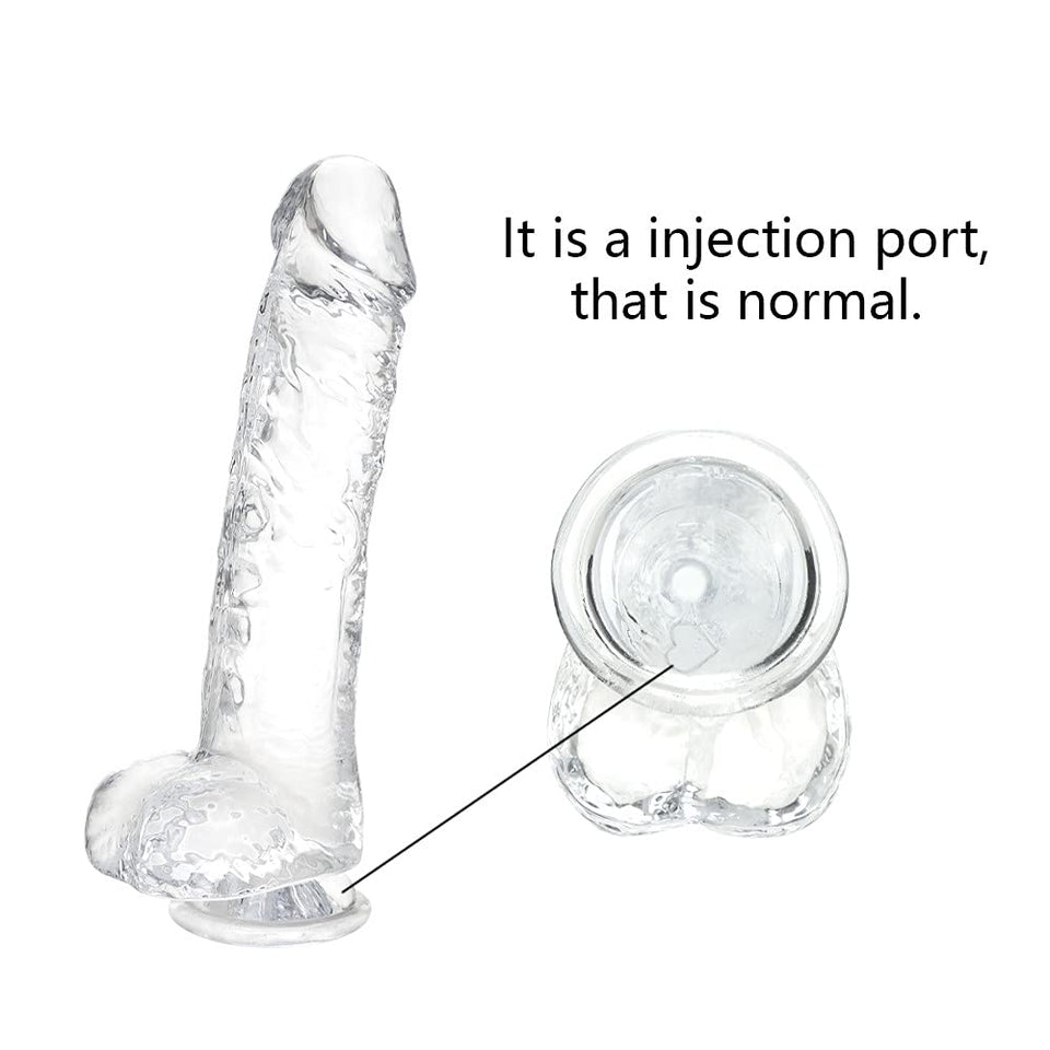 Small Realistic Clear 6 Inch Cute Dildo,Adult Sex Toy With Suction Cup Dildo, Suitable For Beginner Women/Men/Gay With Thin And
