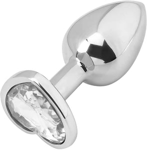 Akstore Small Fetish Anal Plug Butt Heart Personal Sex Massager (White)