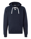 Navy Hockey Hood Sweatshirt: 80% Ringspun Cotton, 20% Polyester Fleece Fabric.,Navy,Small