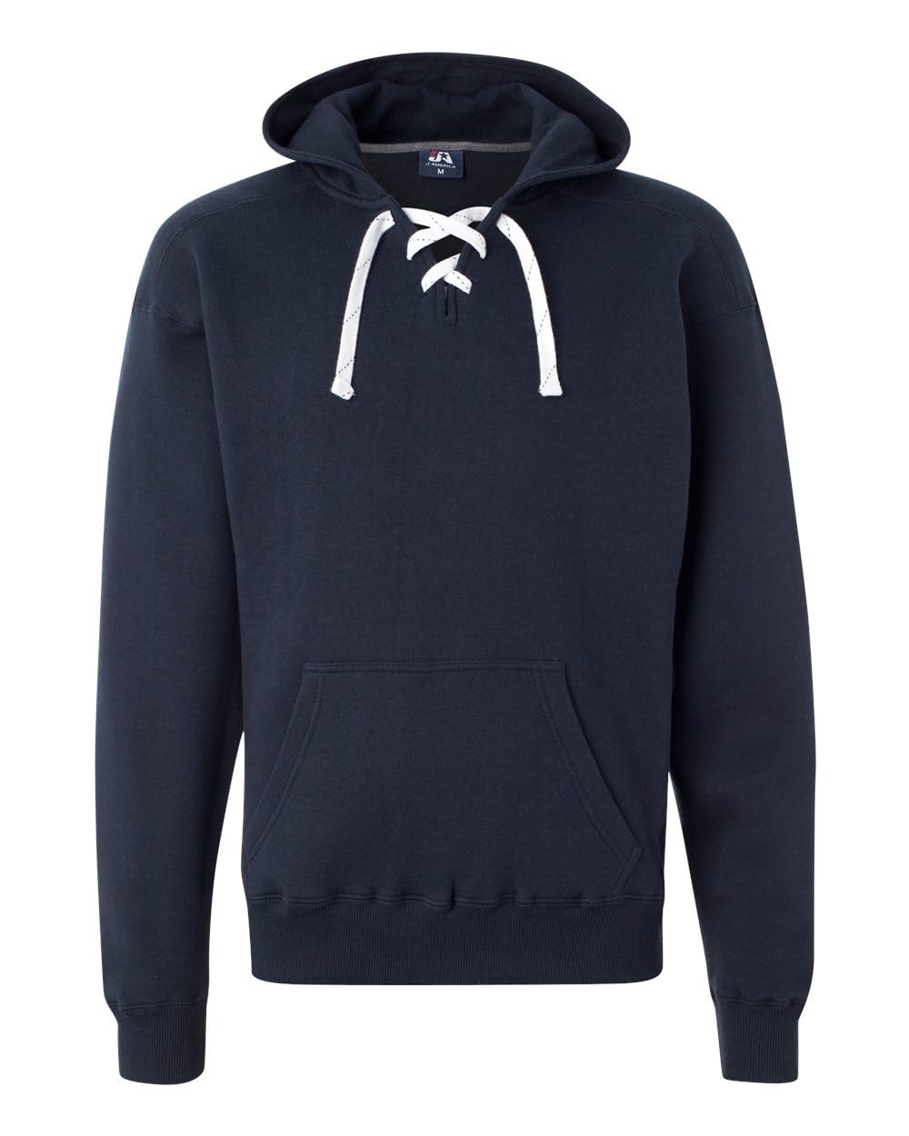 Navy Hockey Hood Sweatshirt: 80% Ringspun Cotton, 20% Polyester Fleece Fabric.,Navy,Small