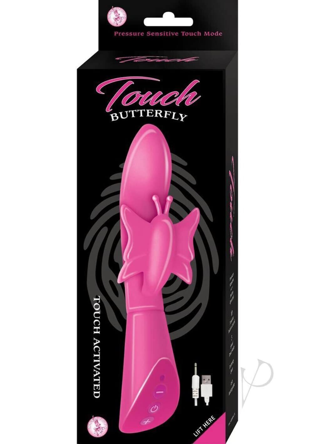Touch Butterfly - Waterproof - 10 Function Button Control - 3 Speed Touch Mode - Discreetly Quiet Vibrator For Women - Pink