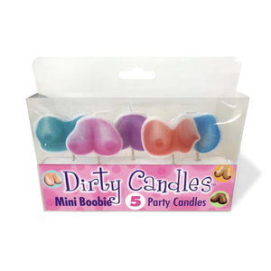 Dirty Boob Candles 5 Party Candles