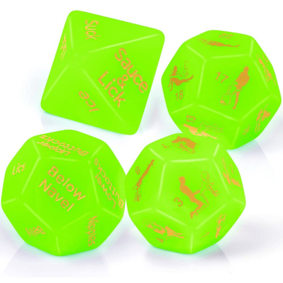 Harper & Chance Sex Dice Games for Adults Couples, Date Night Dice, 96 Foreplay Suggestions, 36 Sexual Positions...Glow in The D