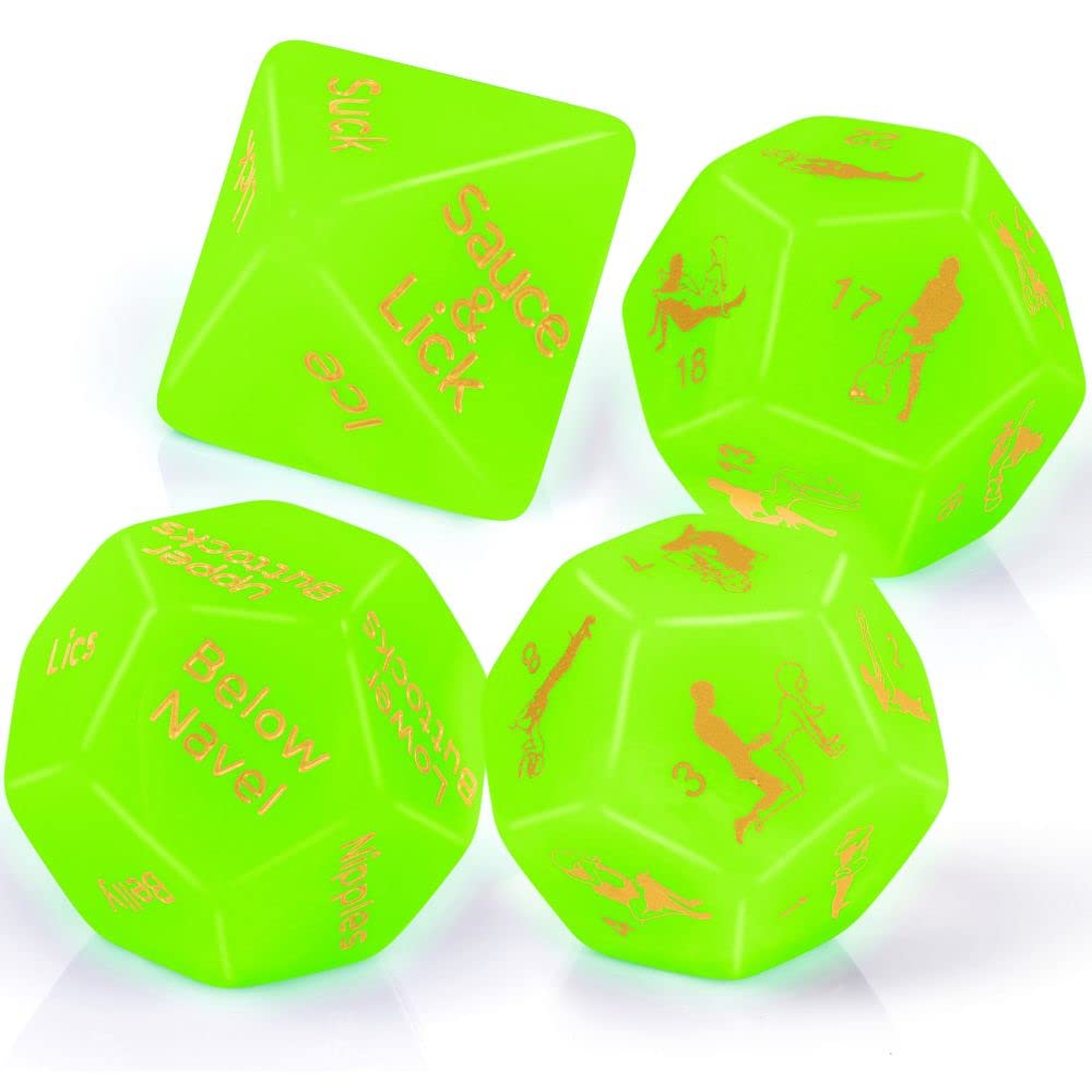 Harper & Chance Sex Dice Games for Adults Couples, Date Night Dice, 96 Foreplay Suggestions, 36 Sexual Positions...Glow in The D