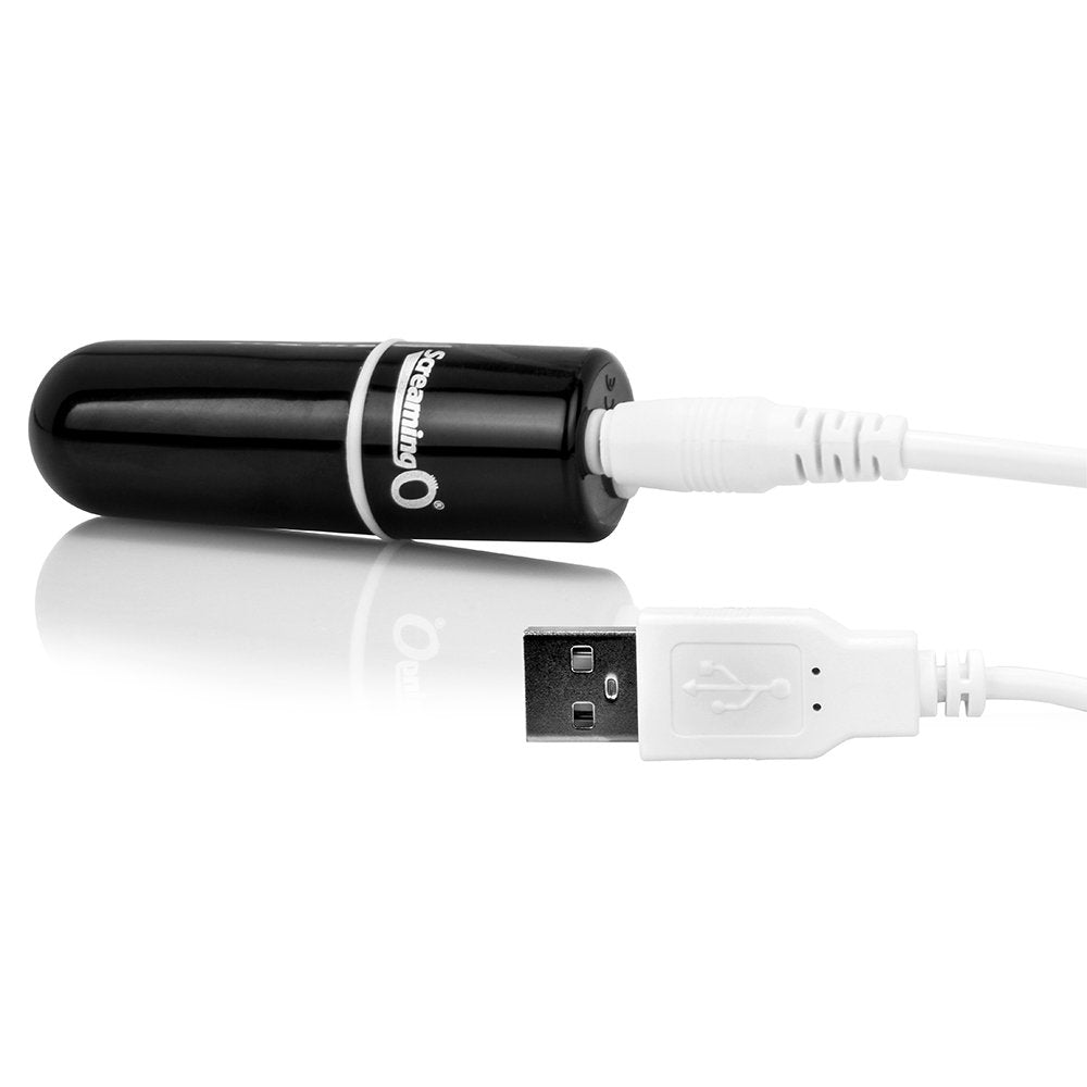 Screaming O Charged Vooom Rechargeable Bullet Vibe, Black