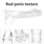 Small Realistic Clear 6 Inch Cute Dildo,Adult Sex Toy With Suction Cup Dildo, Suitable For Beginner Women/Men/Gay With Thin And