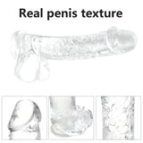 Small Realistic Clear 6 Inch Cute Dildo,Adult Sex Toy With Suction Cup Dildo, Suitable For Beginner Women/Men/Gay With Thin And
