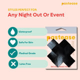 Pastease Plus X Faux Latex Black Crosses