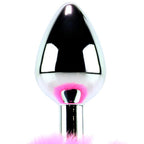Cousins Group Iris Med Silver Plug With Pom Pom, Pink
