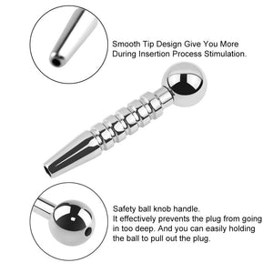 Tabuy Stainless Steel Urethral Sounds Penis Plug Hollow Urethral Dilator Male Short urethral Catheter Plug Sex Toy for Men Ureth