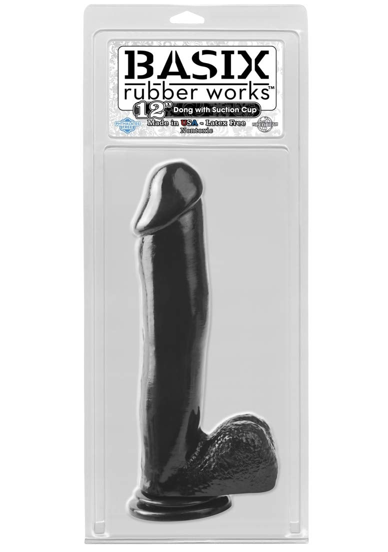 Pipedream Basix 12'' Dong W/suction Black