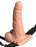Fetish Fantasy 6 In Hollow Rechargeable Strap-On Remote Flesh