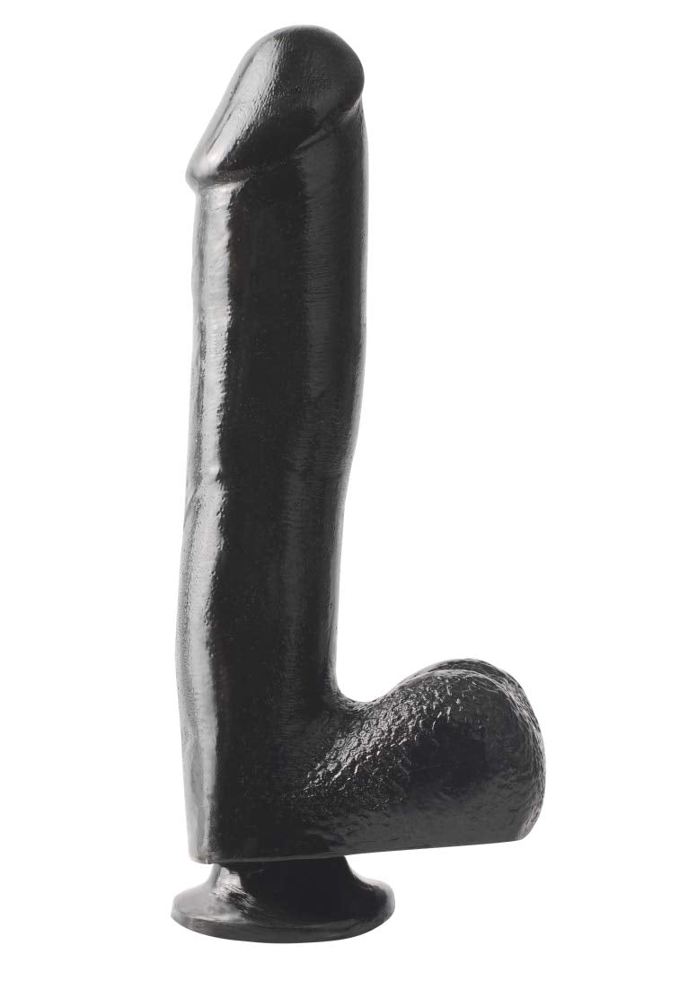 Basix 10-Inch Suction Cup Dong, Black