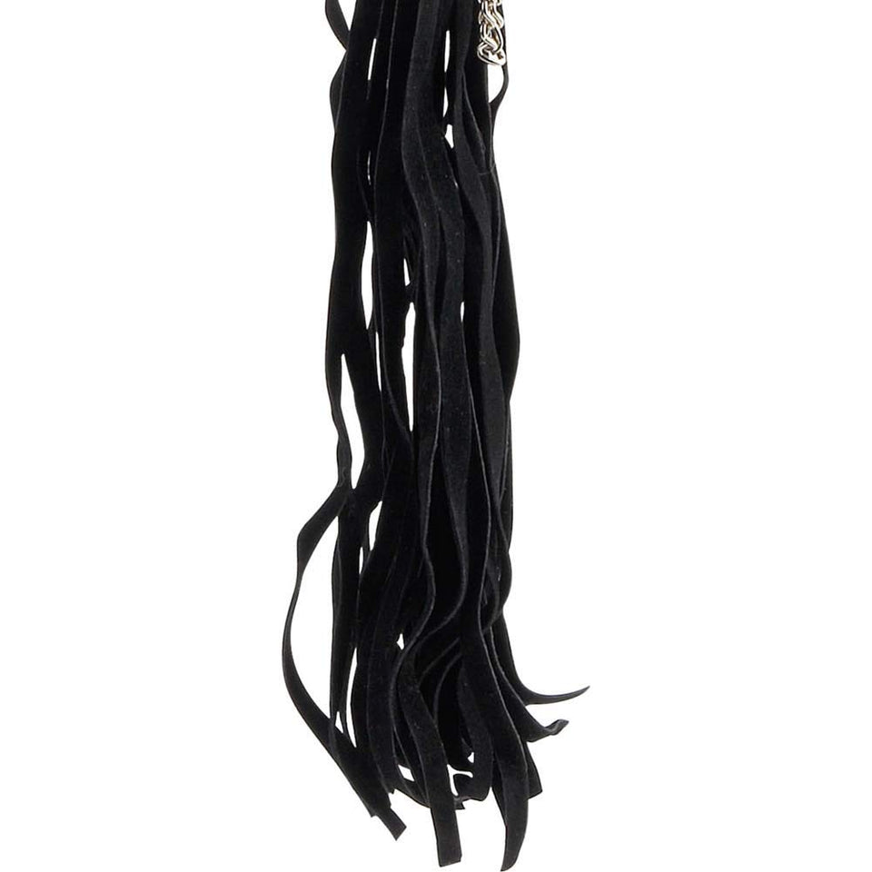 Fetish Fantasy Beaded Metal Flogger  Silver  Black