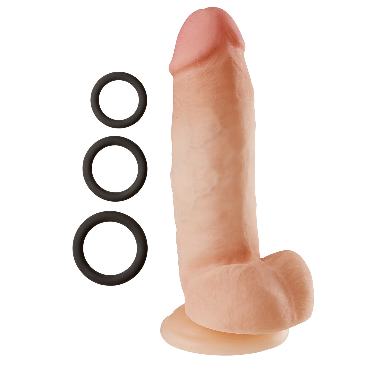 CLOUD 9 DUAL DENSITY DILDO TOUCH THICK W/ REALISTIC PAINTED VEINS & BALLS 8 IN
