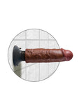 King Cock 6In Vibrating Cock Brown