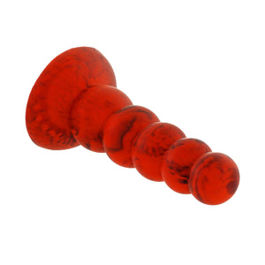 5 Balls Dildo,6.7 '' Long Anal Beads Vaginal G-spot Deep Stimulation,Butt Plug with Strong Suction Cup for Male Female,Liquid Si