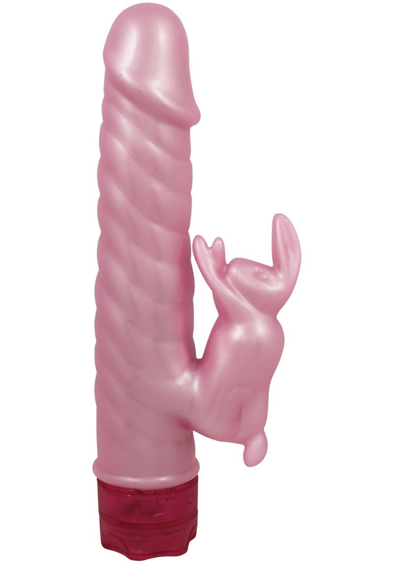 Nasstoys Swirly Bunny Clitoral Tickler Waterproof Vibrator, Pink, 7 Inch