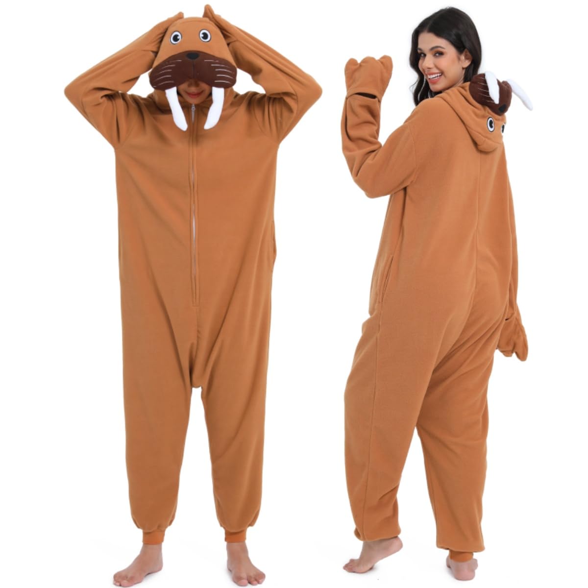 Wishliker Adult Warlus Onesie Animal Pajamas Halloween Cosplay Costume Women Men One Piece