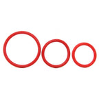 Spartacus Nitrile Cock Ring Set, Red