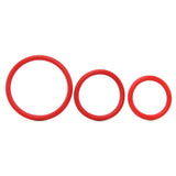 Spartacus Nitrile Cock Ring Set, Red