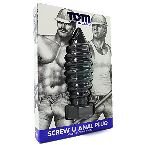 Tom Of Finland Screw U Anal Plug, Black, (Tf1372)