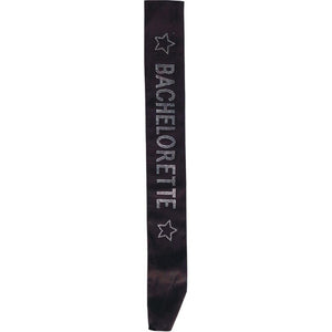 Bachelorette Party Favors Sash With Crystals, Black