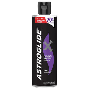 Astroglide Silicone Lube (8.5oz), X Premium Personal Lubricant for Vaginal and Anal Sex, Extra Long-Lasting Silky Lube, Waterpro
