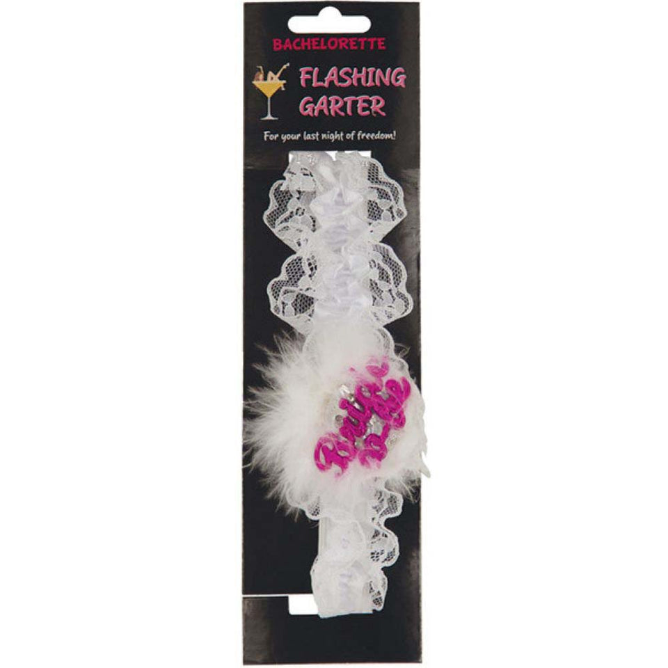 Bachelorette Party Favors Bride To Be Flashing Garter White