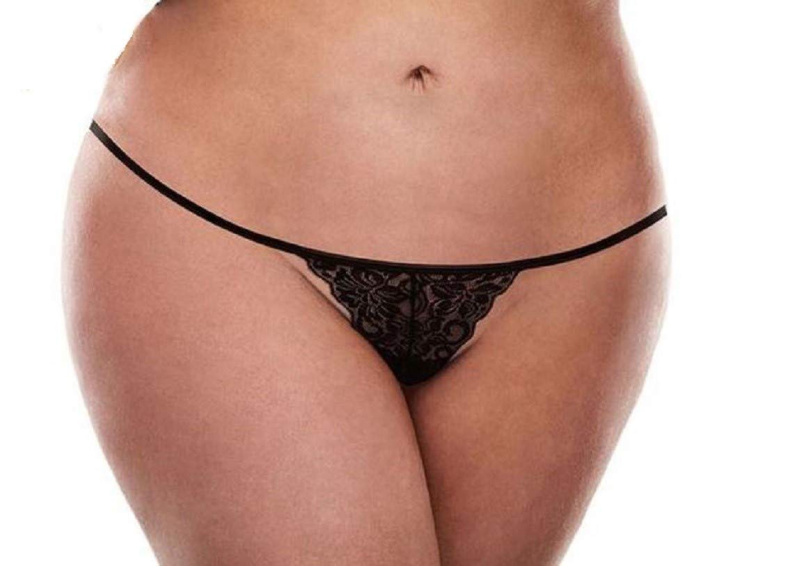 Secrets Vibrating Scalloped Lace Rechargeable Black Queen