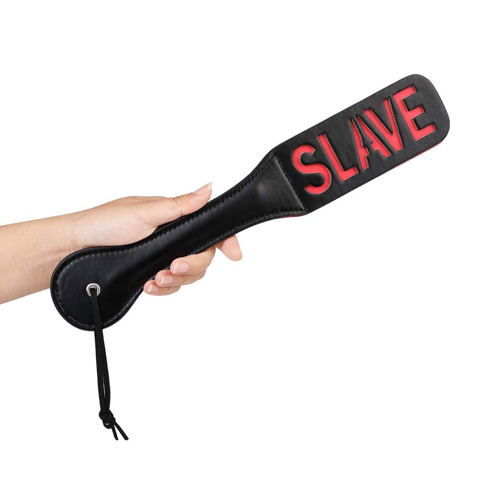 VENESUN Slave Spanking Paddle for Sex Play, 12.8inch Faux Leather Slapper Paddle for Adults
